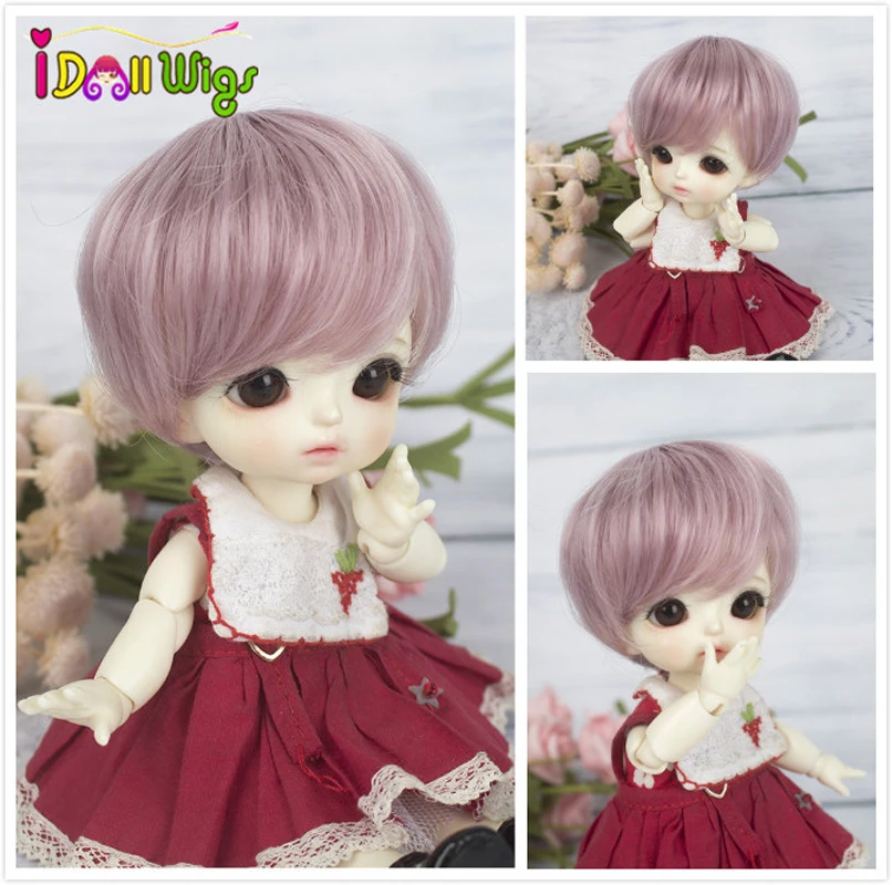 Muziwig Новое поступление 1/8 Bjd парик из мягкого волокна Sd Модные фиолетовые прямые волосы парик