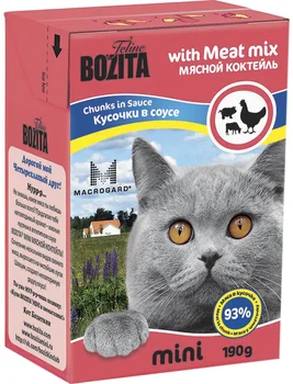 

BOZITA BOZITA MINI CHUNKS IN SAUCE MEAT MIX for cats and kittens with meat cocktail sauce 190g