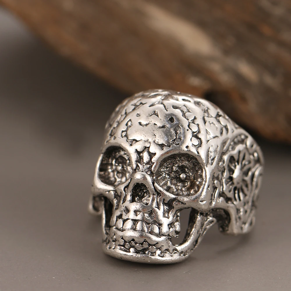 Silver Ring Finger Ring Vintage For Women Men Butterfly Mushroom Angel Cross Skeleton Punk Gothic Ring For Teens Fashion Jewelry