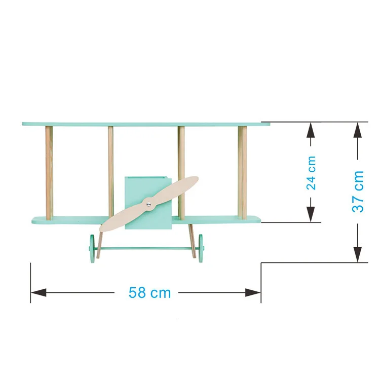 Скандинавский стиль Большой DIY самолет Комплект полок деревянный самолет Декор настенные полки биплан украшение для ребенка и детской комнаты подарок