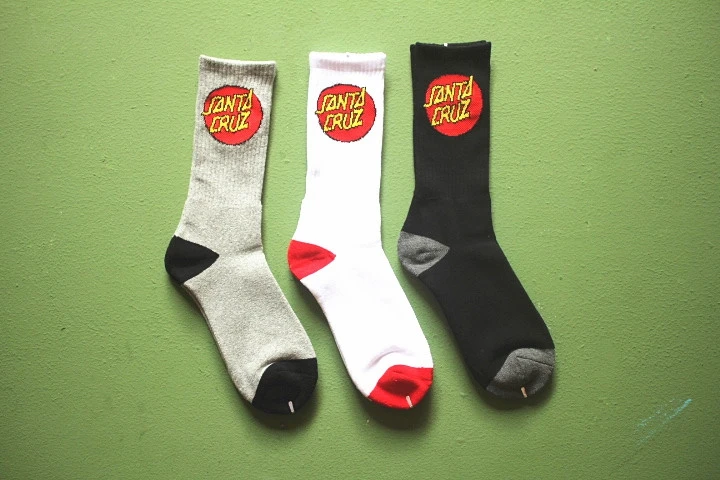 5 парт/лот носки Санта Круз хип хоп откидной скейтборд calcetines зимние для мужчин