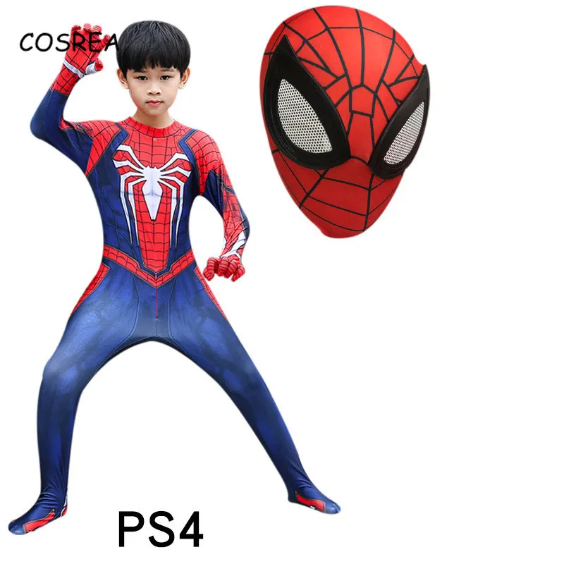 Детский костюм Spider Ps4 из спандекса для взрослых, косплей-игра Spider Insomniac, вечерние костюмы на Хэллоуин для мальчиков