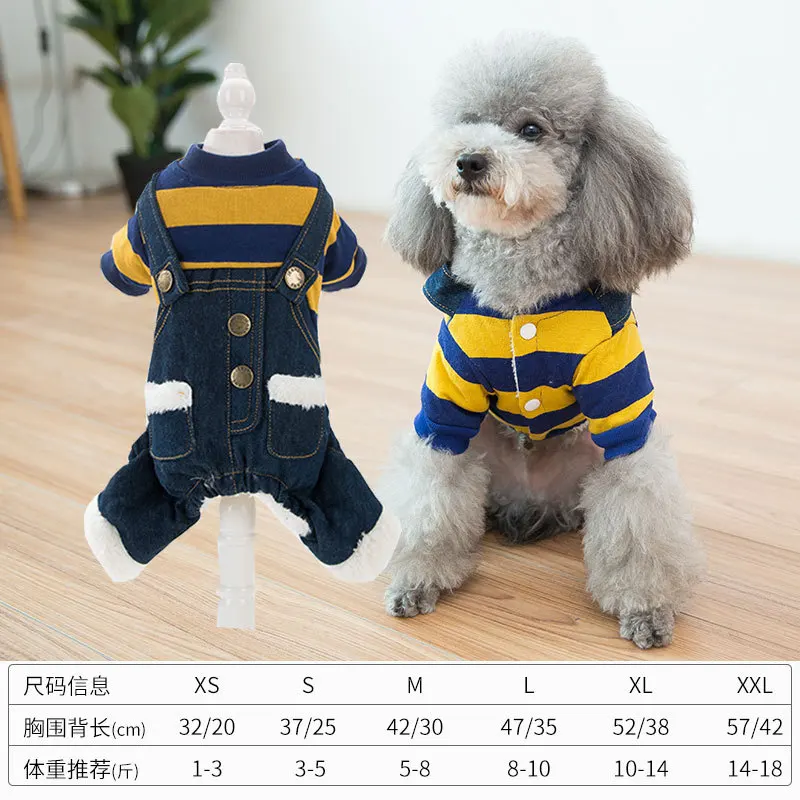 Бренд Tide Pet Puppy Bib осенняя одежда для четвероногих собак Тедди Одежда для маленьких собак осенне-зимняя одежда толстая теплая - Цвет: Цвет: желтый