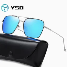 YSO, мужские поляризованные солнцезащитные очки, алюминиево-магниевые, солнцезащитные очки, очки для вождения, прямоугольные Оттенки для мужчин, Oculos masculino, мужские