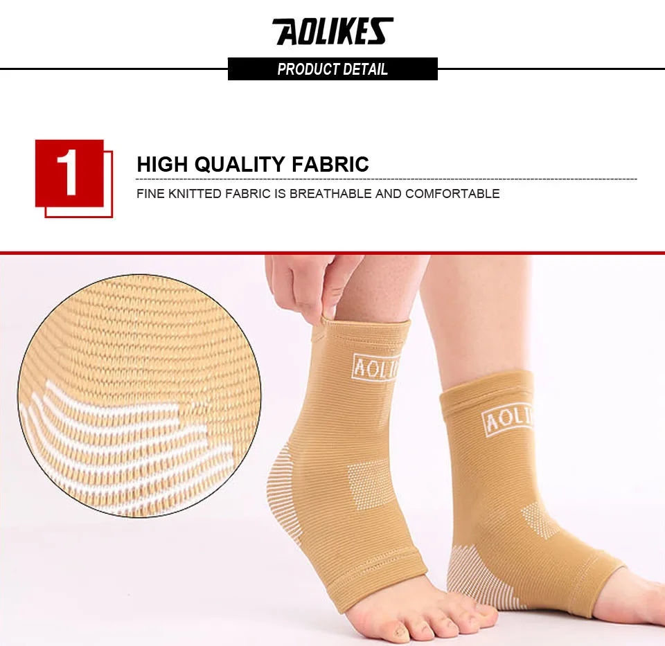 AOLIKES 1Pair Sports protective gear football Ankle support Basketball Ankle Brace Nylon Ankle compression support