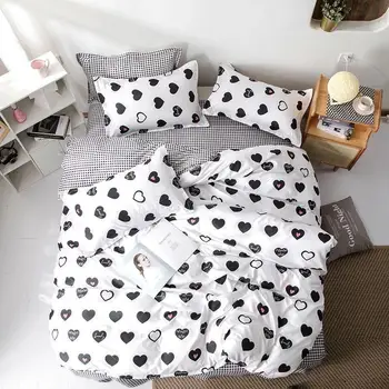 

Bedding set combination quilt bedding set extra large quilt cover stripe printing quilt cover boys bed cover and girls bed cover