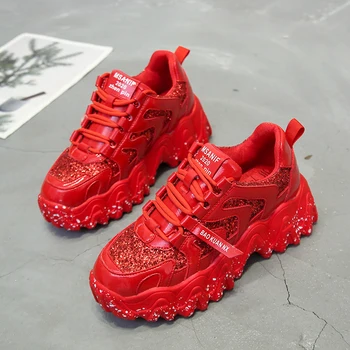 

Popular Running Shoes Women Thick Soled Sports Shoes Women Anti Slip Ladies Walking Sneakers Rubber Women Athletic Shoes Brand