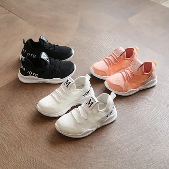 

New Children Sneakers for Boys Girls Baby Fashion 2020 Flying Mesh Sports Running Shoes Breathable Soft Kids Casual Sneakers