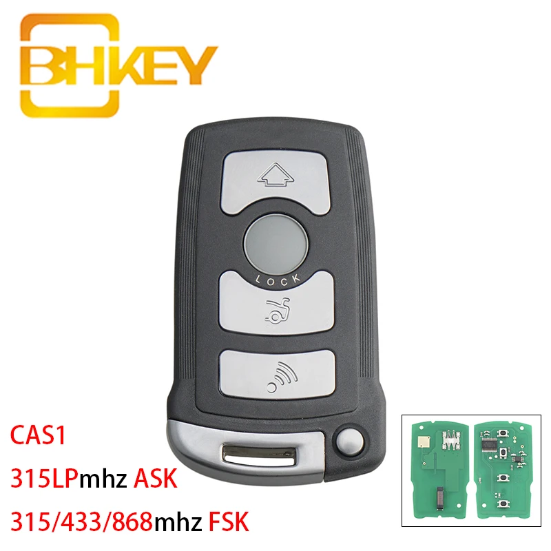 

BHKEY for BMW Key 315/433/868 Mhz Car Remote Key for BMW E65 E66 CAS1 System 7 Series Smart Car Key for Auto ID46 Chip 4 Buttons