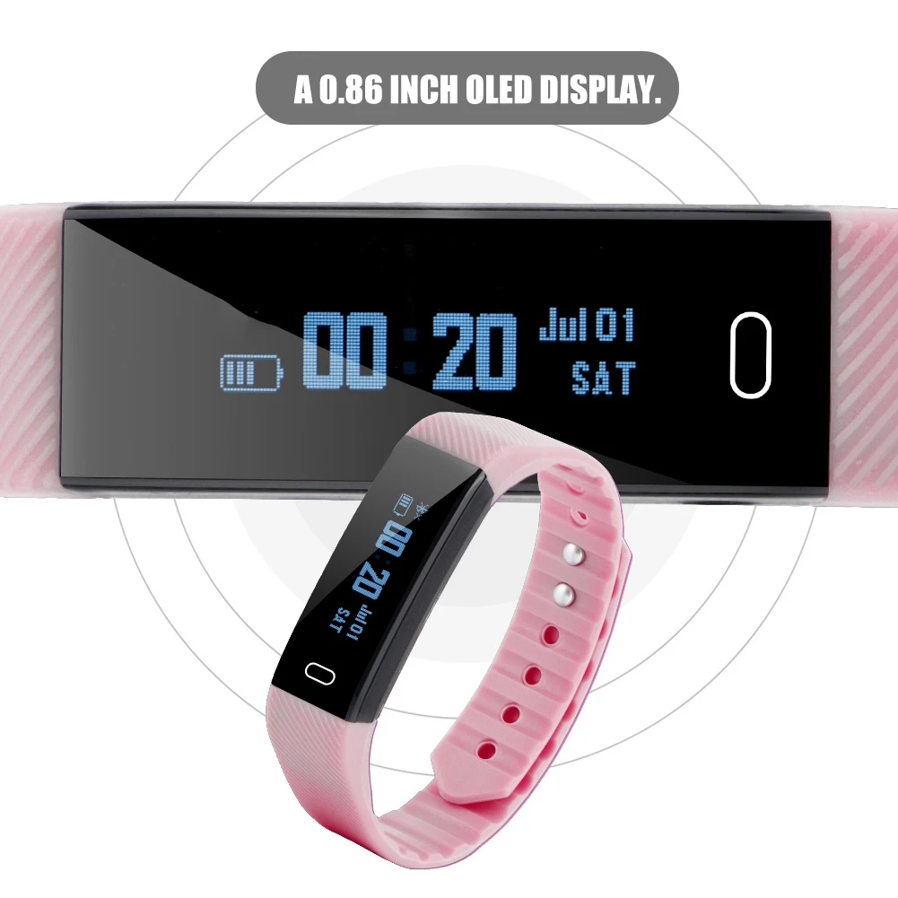 Watch smart bracelet 0.86 Inch IPS Color Screen Smart Bracelet Sports Pedometer LED Display Polymer Lithium Battery