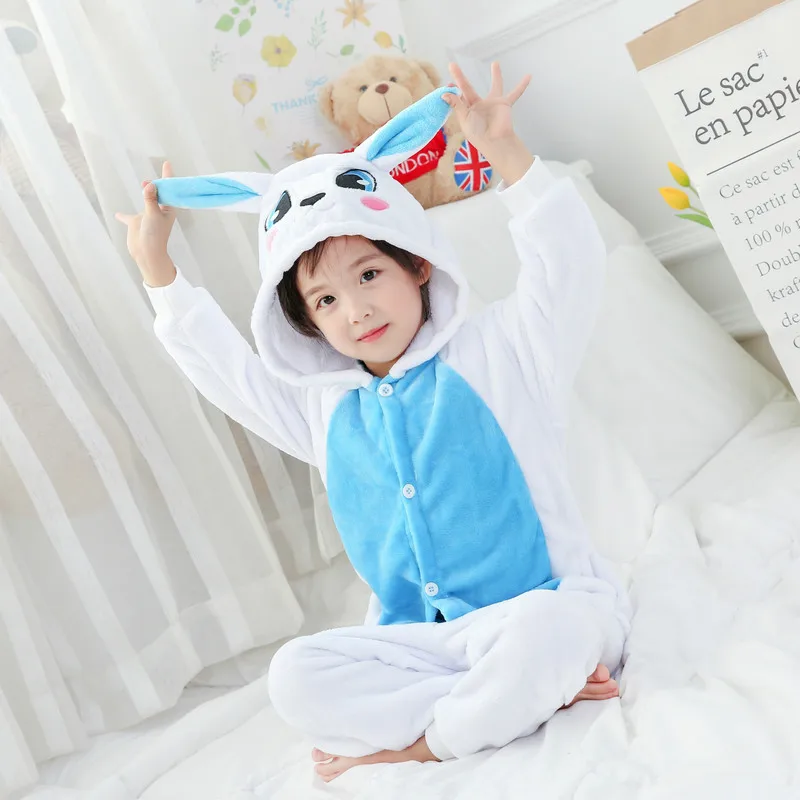 Kigurumi Stitch Kids Pajamas Unicorn Pajamas For Children Animal Cartoon Blanket Baby Costume Winter Boy Girl Licorne Onesie