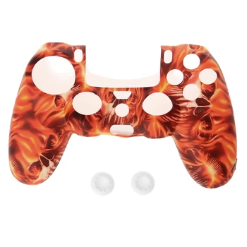 

Silicone Gamepad Skin Grip Cover Protector Case + 2 Kit For PS4 Controller R9JA