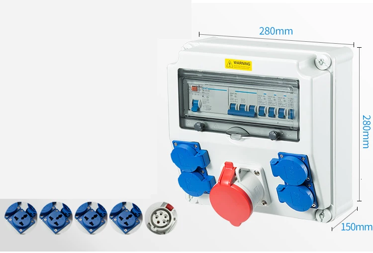 Гнездо коробки питания Ремонт обороны дождя распределительная коробка открытый движение промышленности 16 32a источник питания портативный на открытом воздухе