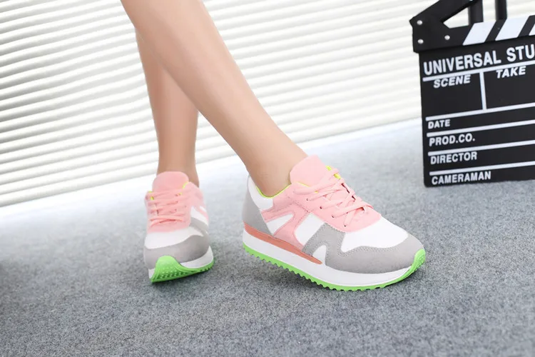 

Slanted Heel Canvas Shoes Platform Thick Bottomed WOMEN'S Canvas Shoes Ulzzang2018 New Style Spring And Autumn Extra High WOMEN'