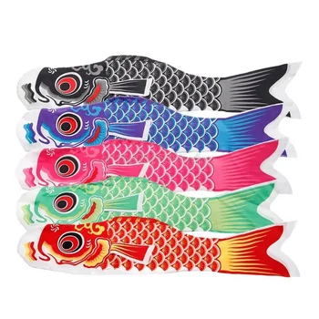 

Colorful Fish Flag Japanese Style Carp Wind Sock Anime Fish Kite Flags Outdoors Hanging Decoration