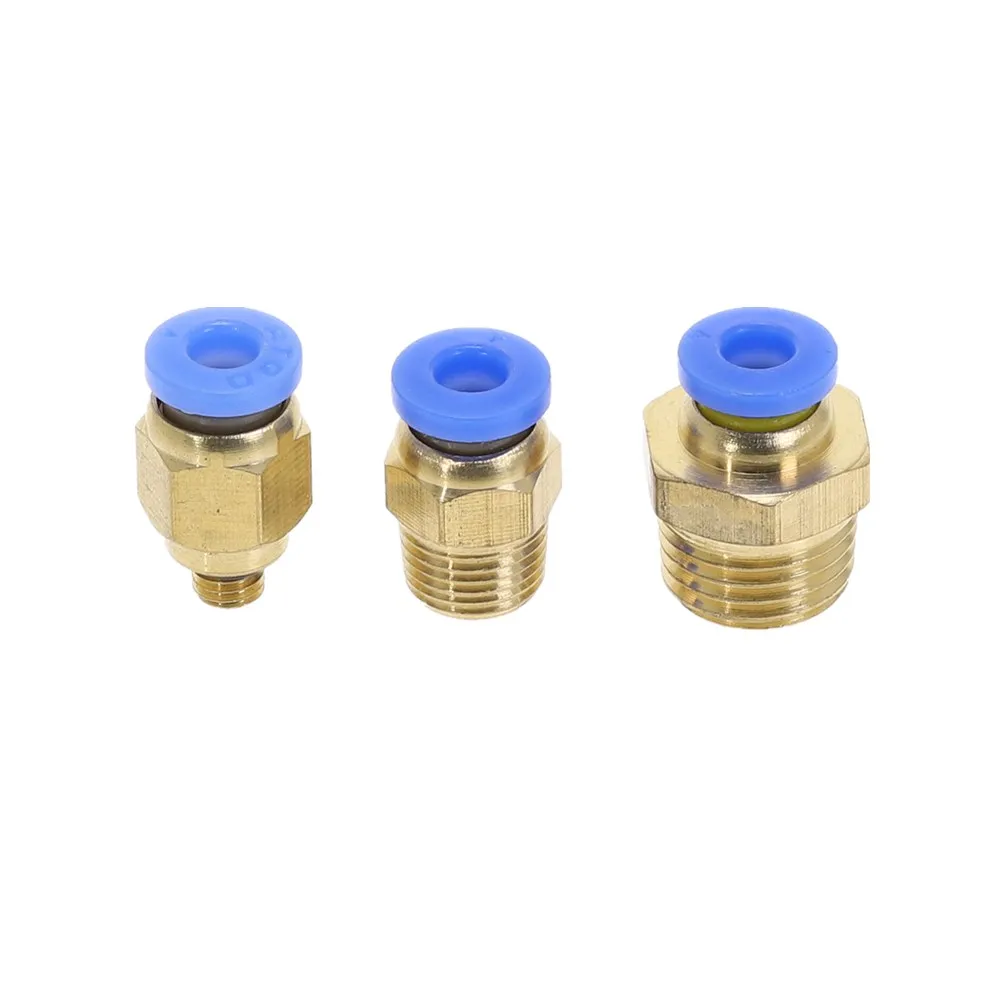 10 шт. пневматические фитинги PC4-M5 M6/01 02 03 разъем PC4 наружная резьба-M5 M6 1/8 1/4 3/8 к трубке трубчатая штанга толкателя прямой связи