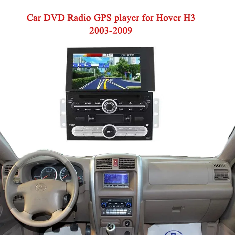 

2din car dvd player with gps for great wall hover h3 with 6.2inch touch screen bluetooth radio usb sd steering wheel control