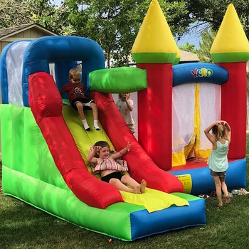 Buy YARD Bouncy Castle Inflatable Jumping Castles 3.5*3*2.7m Trampoline For Children House Inflatable Bouncer With Slide Blower