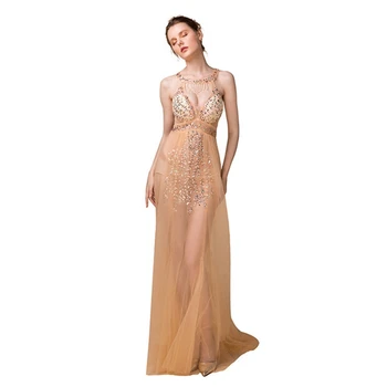 

New perspective seduction dress club nightclub car model exhibition KTV sexy evening dress long skirt bar club work clothes