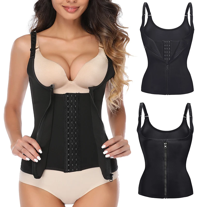 

Women Waist Trainer Neoprene Shapers Sauna Sweat Vest Cincher Body Slimming Trimmer Corset Workout Thermo Push Up Shapewear Top