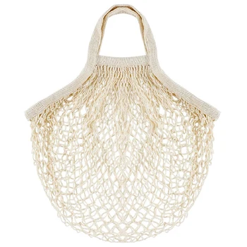 

1 Set Of 10, Fruit Net Bag, Supermarket Shopping Bag, Cotton Material Portable Net Bag, Vegetable and Fruit Storage Bag