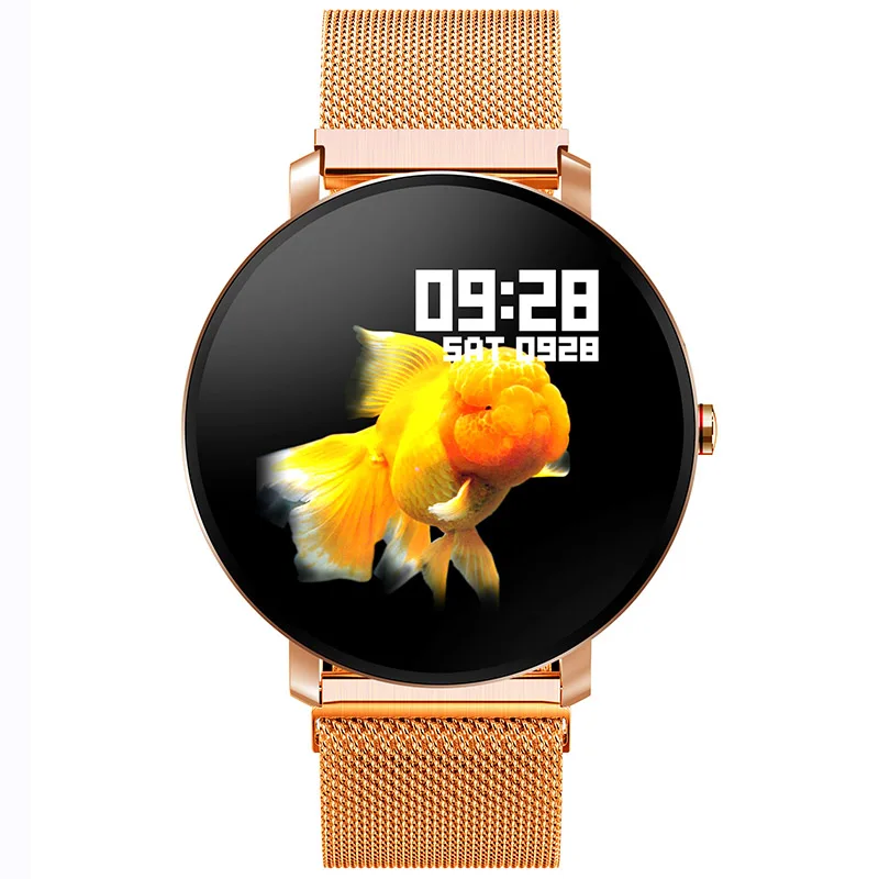 Смарт-часы Timewolf, Android 7,1, фитнес-трекер, трекер сердечного ритма, умные часы, IP68, полностью сенсорные умные часы, часы на Android - Цвет: Rose Gold Steel