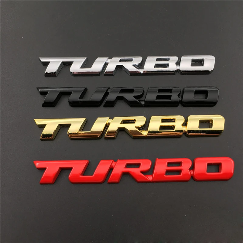 1Pcs Universal 3D Metal Letter Car Styling TURBO Boost Loading Boosting Emblem Badge Sticker Decal Auto Accessories