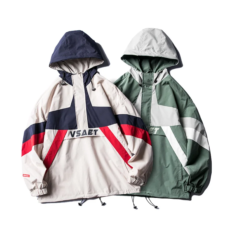 

Wu Airlines 2020 Spring Workwear Joint Coat Men's Popular Brand Hooded Function Jacket Contrast Color Pullover Couples Tops Men'