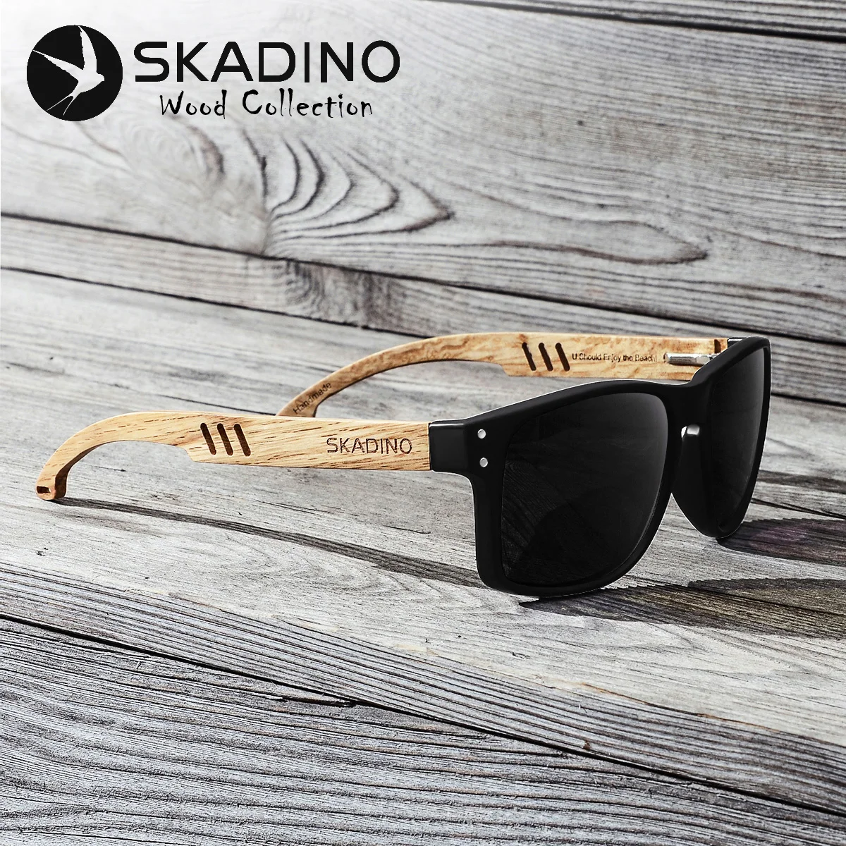 Online SKADINO Buche Holz Männer Sonnenbrille Polarisierte Holz Sonnenbrille für Frauen Blau Grün Linse Handgemachte Mode Marke Kühlen UV400