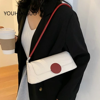 

Fashion Crocodile Pattern Baguette bagsI PU Leather Shoulder Bags For Women 2020 Chain Design Luxury Hand Bag Female Travel