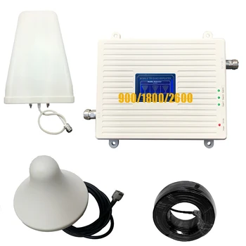 

2G 3G 4G 900 1800 2600 Triple Band Signal Booster GSM DCS LTE Mobile Phone Repeater Cell Phone Cellular Amplifier high gain