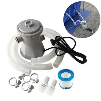 

300Gallon Inflatable Swimming Pool Cleaner Electric Filter Pump Cleaning Tool