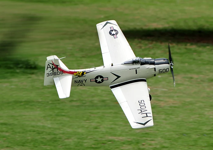 4 CH TopRC Серый Мини A1 Skyraider радиупрвляемый Warbird Самолет ARF