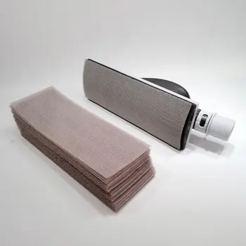 198*70mm 메쉬 그립 패드 먼지가없는 그리드 라인 연마 메쉬 샌딩 패드 샌드 페이퍼 후크 및 루프 드라이 샌딩