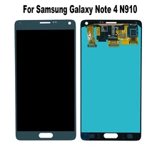 Display lcd digitador da tela do painel de toque assembléia para samsung galaxy note 4 n910 n910a n910f n910h