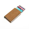 ZOVYVOL 2022 Business ID Credit Card Holder Men and Women Metal RFID Vintage Aluminium Box PU Leather Card Wallet Note Carbon ► Photo 3/6