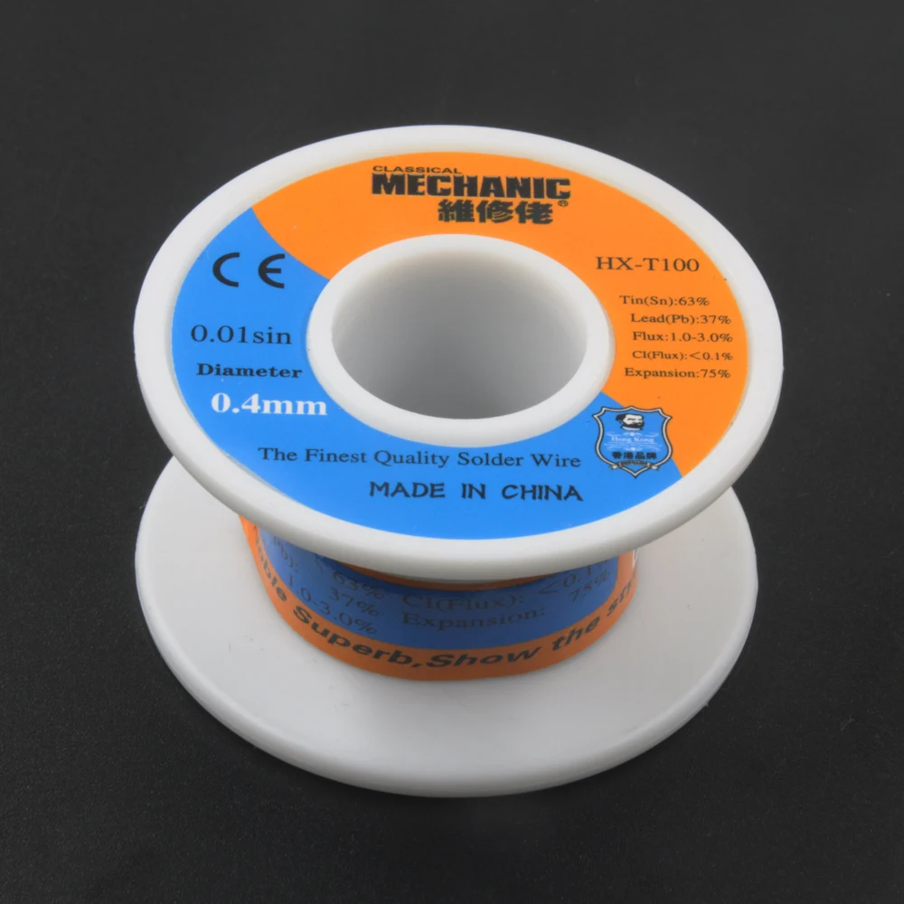 Mechanic Solder Wire 55G Sn63% Pb37% 0.3/0.4/0.5/0.6/0.8/1.0/1.2mm 183℃ Low Melting Point, soldering wire,soldering tin wire,welding wires
