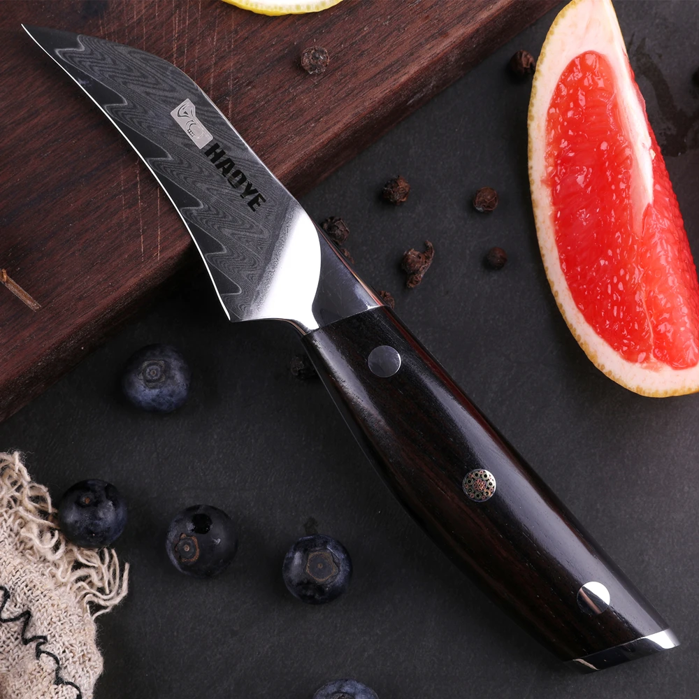 3 5 дюймов дамасский пилинг нож Профессиональный фруктовый паринг мелкие