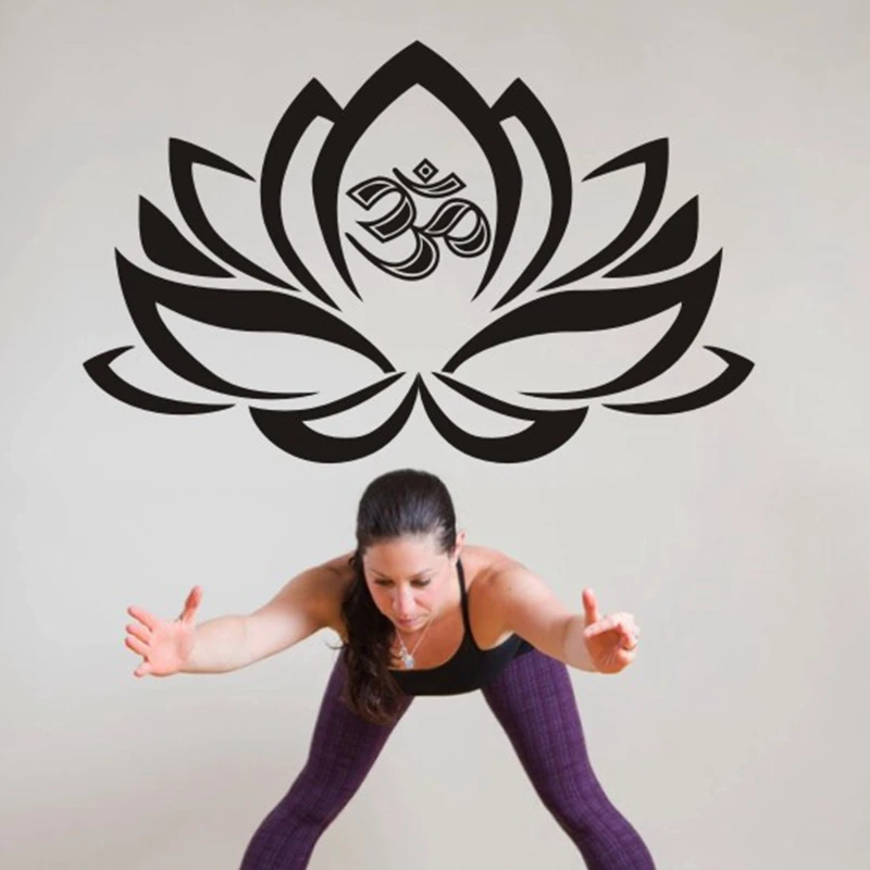 

Yoga Club Wall Sticker Decal Lotus Body-building Posters Vinyl Wall Decals Home Decoration Decor Mural Yoga Sticker