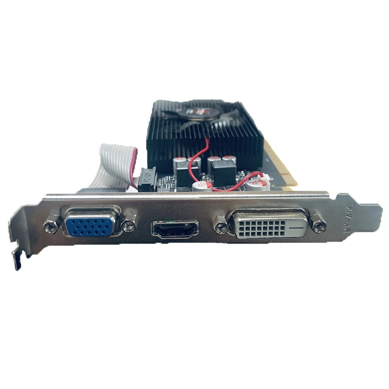 Gaming Graphic Card for ATI R7 350 2GB/4GB DDR5 128 Bit PCIE 3.0 HDMI-Compatible/VGA/DVI Interface w/ Single Cooling Fan QXNF