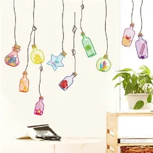 Поколение жировых съемных стен клейкая бумага прикроватная для спальни фон украшение Дрифт бутылки клейкая бумага A