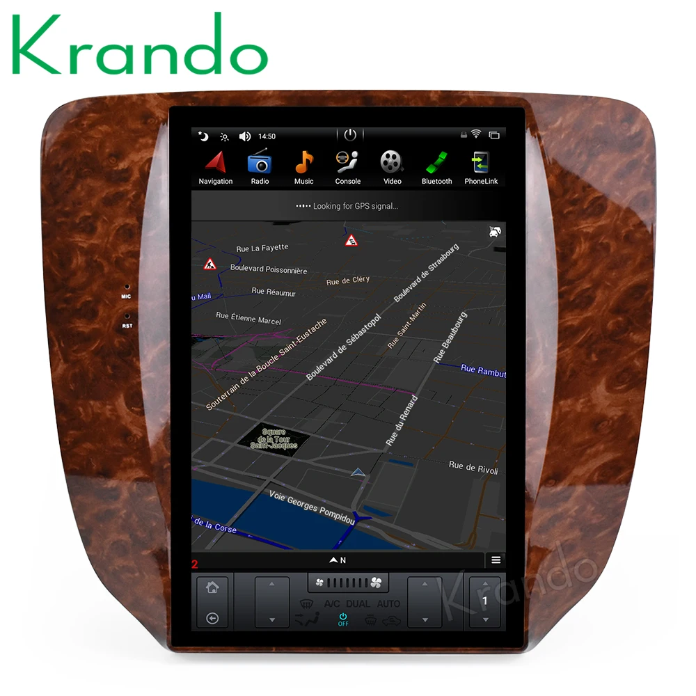 Вертикальная Автомагнитола Krando автомагнитола в стиле Теслы Android 8 1 4 + 32 ГБ 12 дюйма