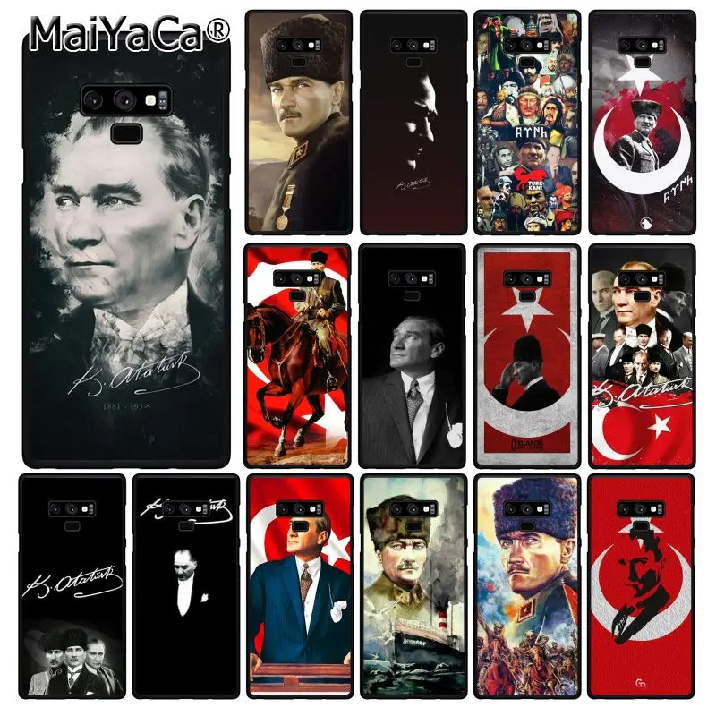

MaiYaCa Turkey Mustafa Kemal Ataturk Phone Case For Samsung Galaxy A50 Note9 8 7 10 Pro 5 J5 J6 Prime J6plus J7DUO