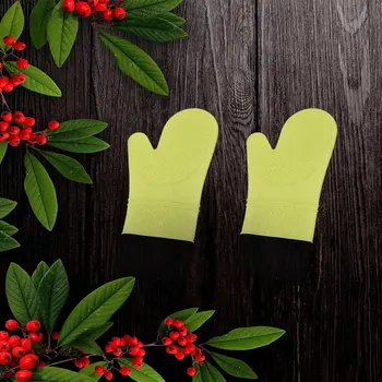 

High Temperature Heat Resistant Home Kitchen Barbecue Oven Gloves Soft Silicone Cooking Baking BBQ Grill Gloves