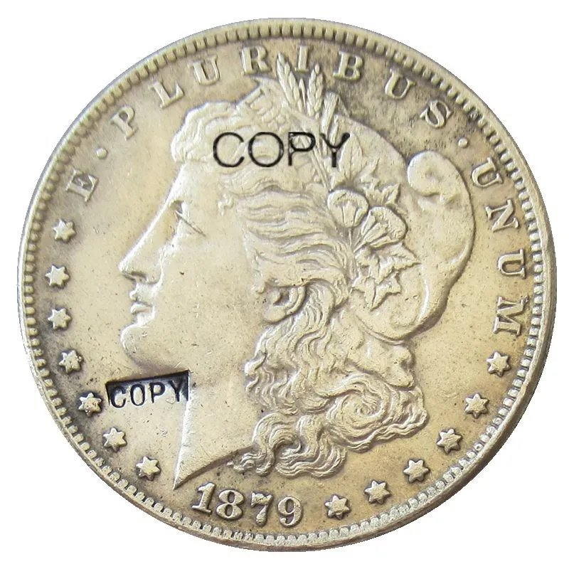Morgan Dollar 1879 год американские посеребренные реплики декоративные монеты