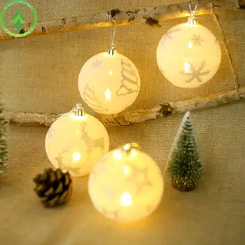 

GloryStar Luminous Pendant Christmas Ball with Light for Xams Tree Decoration