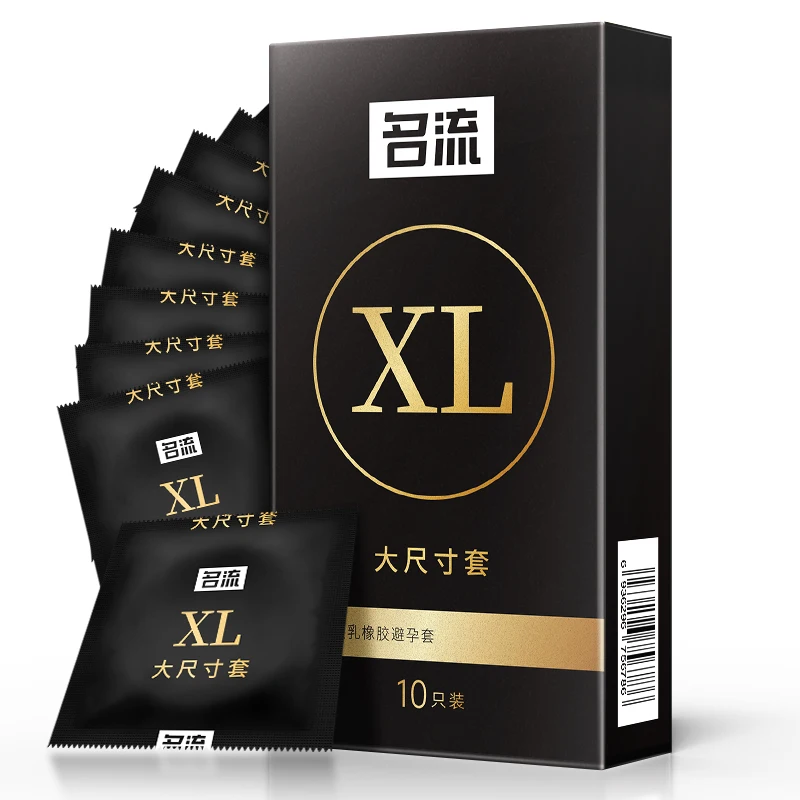 10pcs Large Size Condoms For Big Penis True Man Plus 55mm Condones Ultra Safe Sleeve Natural Latex Contraception Tool | Красота и