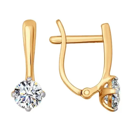 Серьги SOKOLOV из золота со Swarovski Zirconia