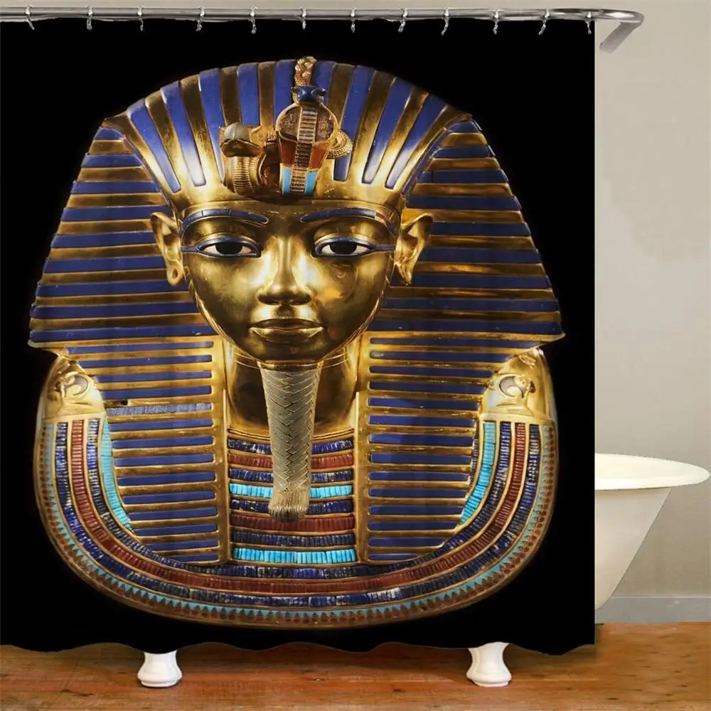Houseware Ancient Egyptian Animal Seabed Bath Curtain Polyester Fiber Bathroom Waterproof Decorative | Дом и сад