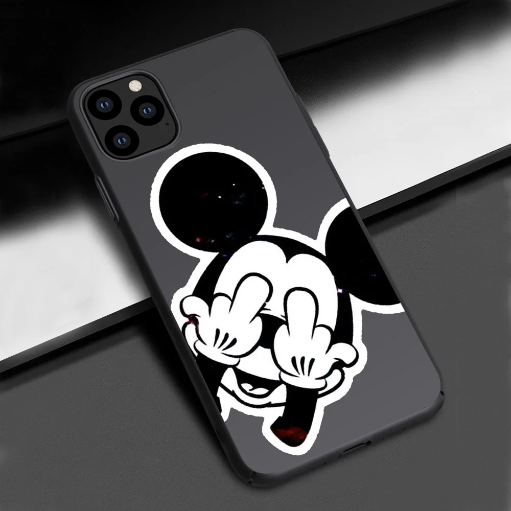 Fundas черный чехол для телефона с мышкой для Apple iPhone 11 Pro max чехол для iPhone 7 8 6 6S Plus X XS чехол для max XR для iPhone 5 5S SE 6 8 - Цвет: 04